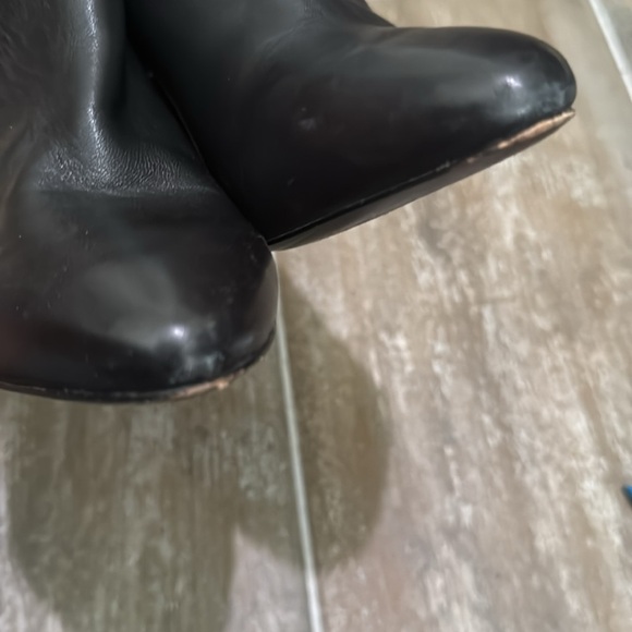 Antonio Melani Black Octavien Leather Preppy Detail On Heel Ankle Boots Size 6.5 - Picture 10 of 10
